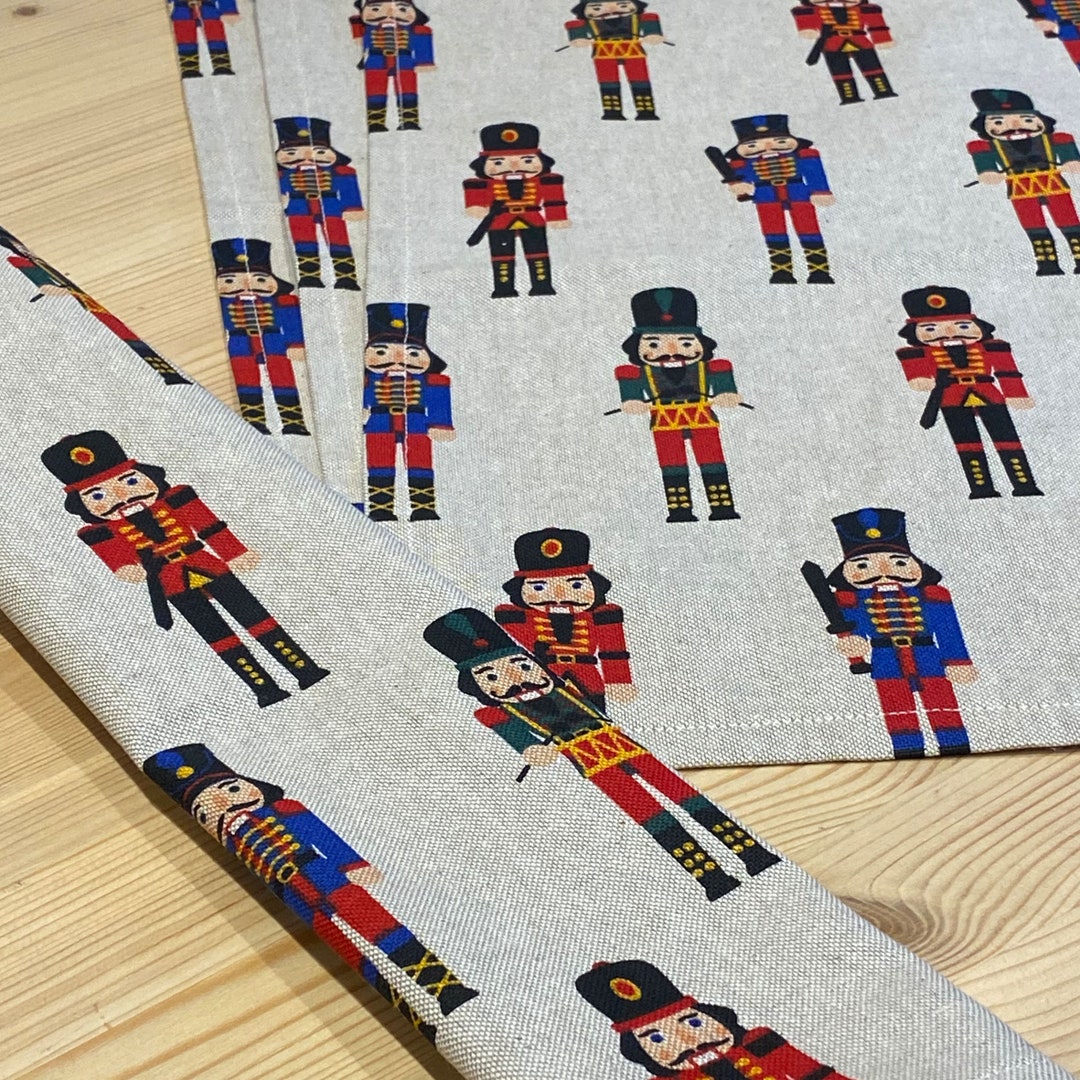 Nutcracker Napkins Set of 2 or 4 Christmas Table Linen Etsy UK