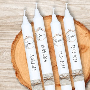 Tatuaggi di candele, regalo per gli ospiti del battesimo, pellicola scorrevole in acqua, Arca di Noè, fiore malato, arcobaleno, pellicola DIN A6