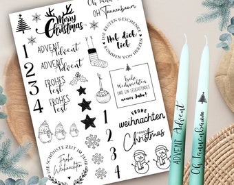 Christmas candles pdf template candle tattoo sayings Christmas decoration Advent candle snowman