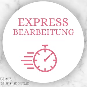 Express-Bearbeitung bei eiligen Bestellungen - upgrade einer Bestellung bei Kerzenkids - bitte Beschreibung genau lesen