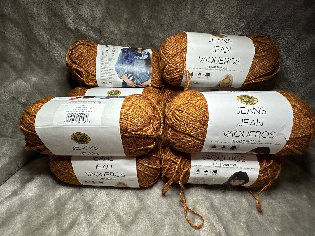 Destash Lion Brand Jeans Yarn Etsy