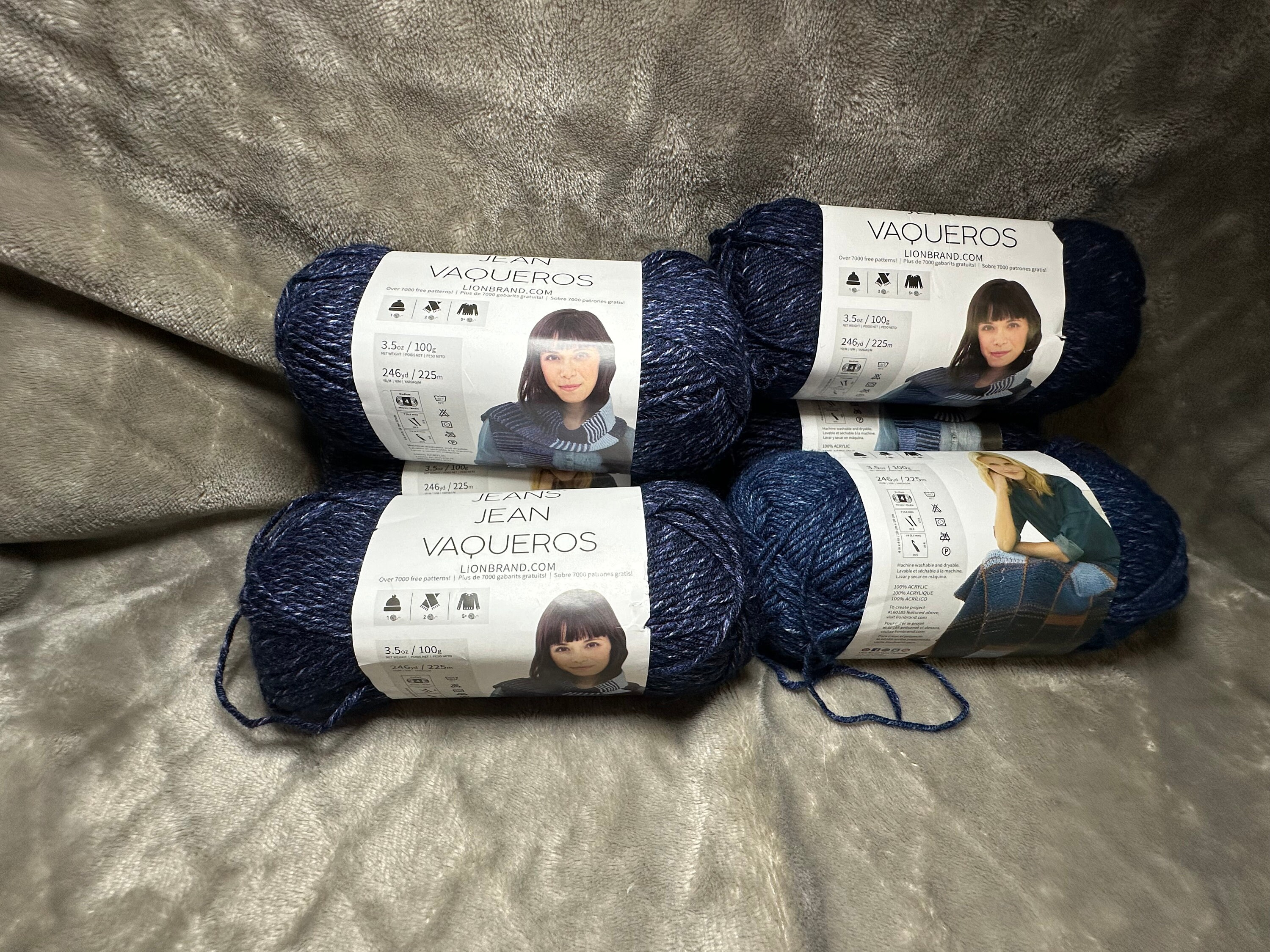 Destash Lion Brand Jeans Yarn Etsy