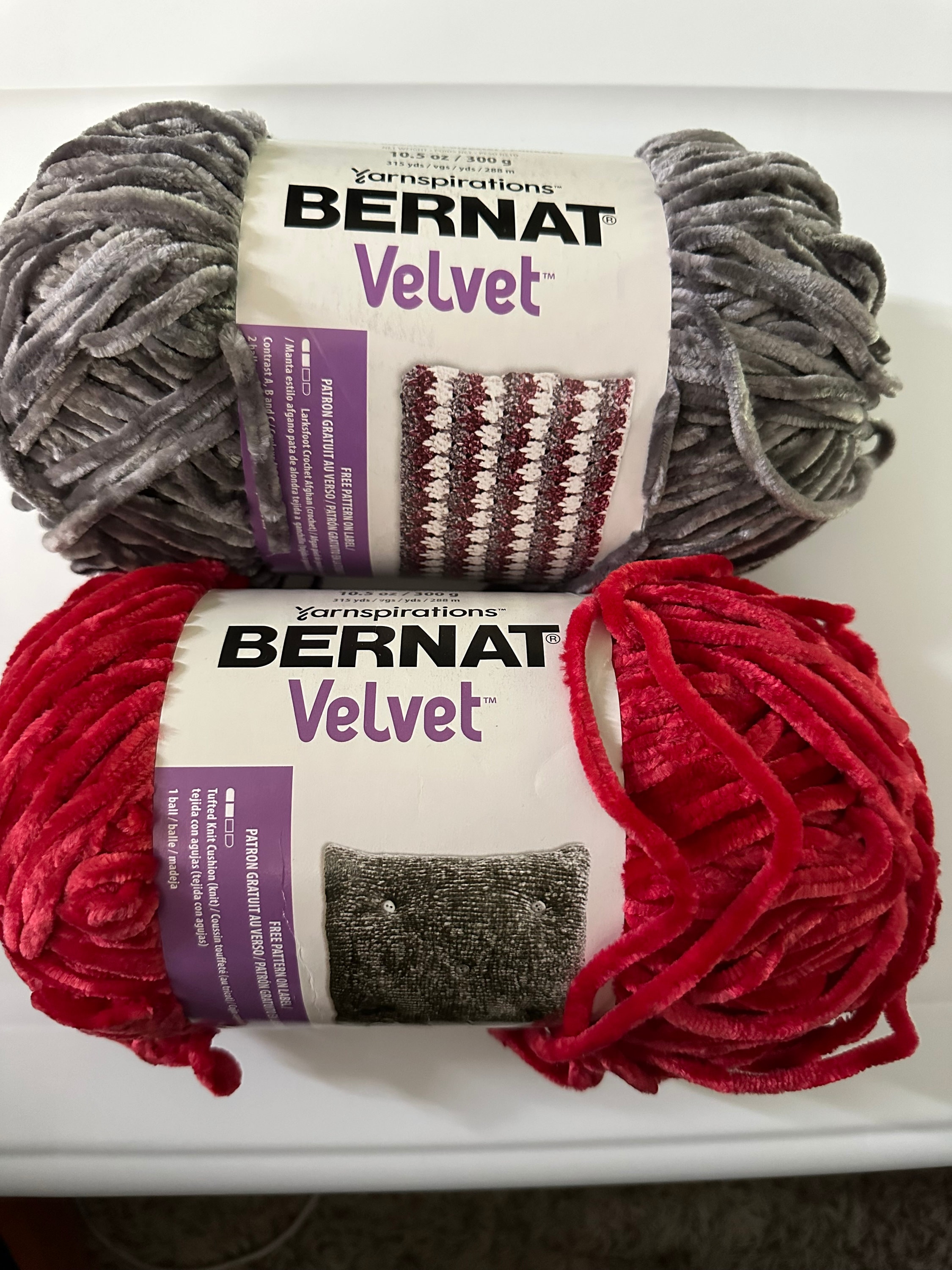 Bernat VELVET Yarn 10.5oz 315 Yds Choose Color 