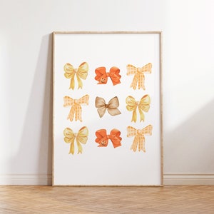 Orange Bänder drucken, Herbst druckbare Wandkunst, Girly Herbst-Wand-Dekor, niedlichen Herbst Printables, Erntedankfest, neutrale Herbstdrucke