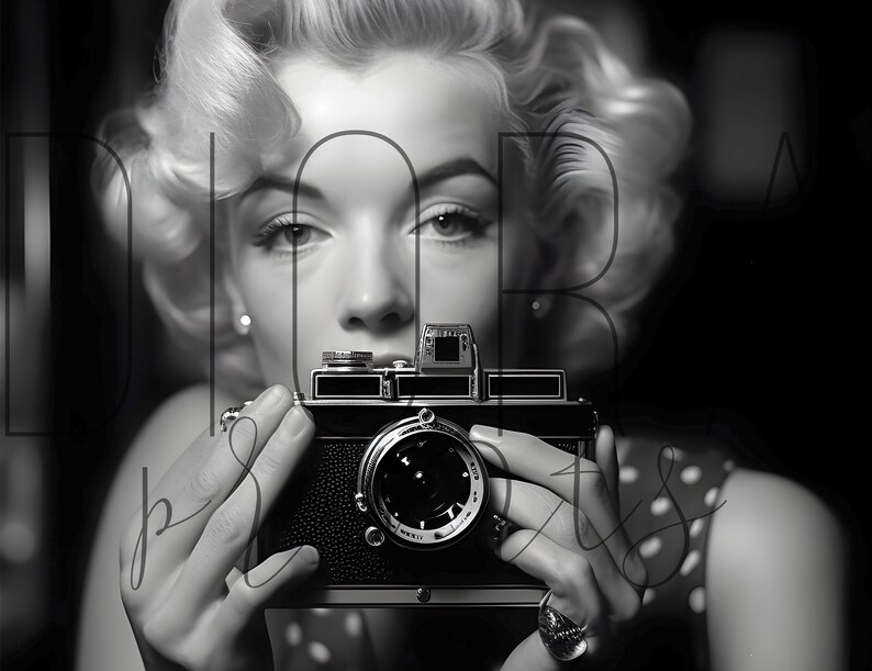 Marilyn Monroe Black and White Vintage Photo Print Marilyn Etsy