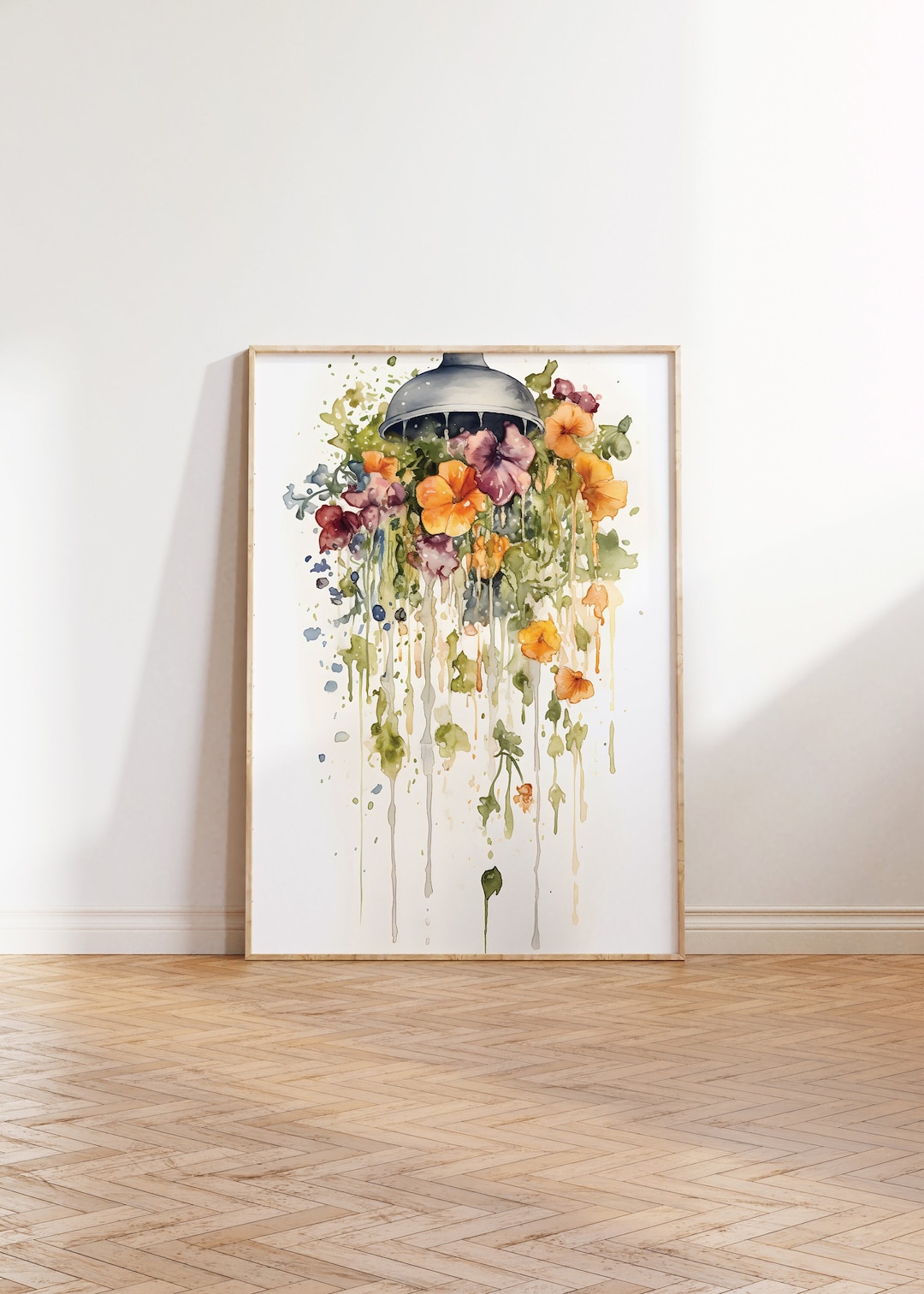 Floral Bathroom Print, Botanical Bathroom Wall Decor, Watercolor ...