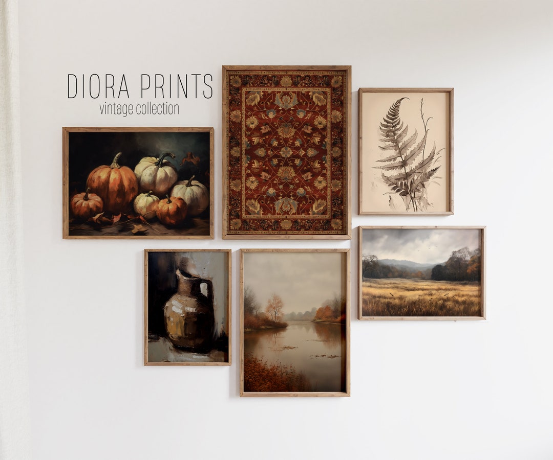 Autumn Gallery Wall Art | Set of Six Prints | Farmhouse Dining Room ...