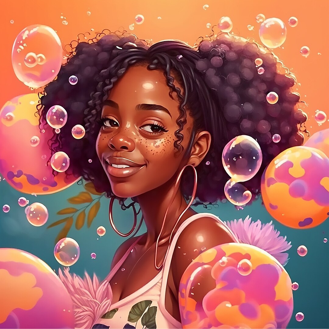 A Stunning Piece of Artwork Featuring a Beautiful Little Black Etsy