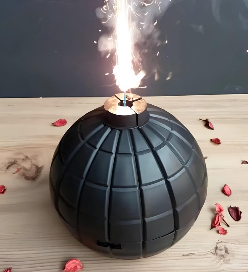 Exploding Surprise Gift Box: Funny Party Prank, Black 3D Printed - Etsy