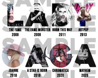 Lady Gaga Albums and Name With Picture
