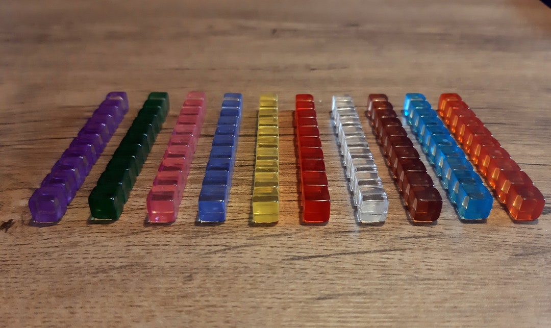 Colorful Game Dice Set, Translucent Cube Tokens, Set of 10 - Etsy