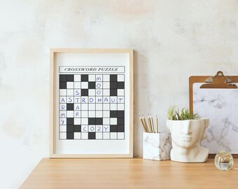 The Astronaut Crossword Puzzle Digital Print