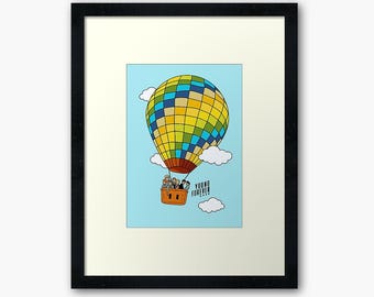 BTS The Most Beautiful Moment in Life: Young Forever - Digital Print with Cute Clouds Background