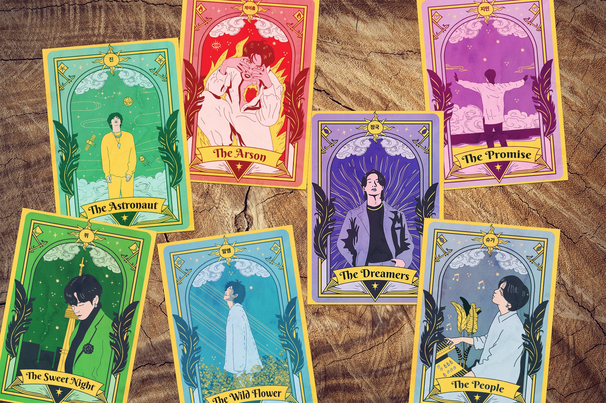 BTS Tarot Inspired Prints Digital Prints | Based on Each Member's