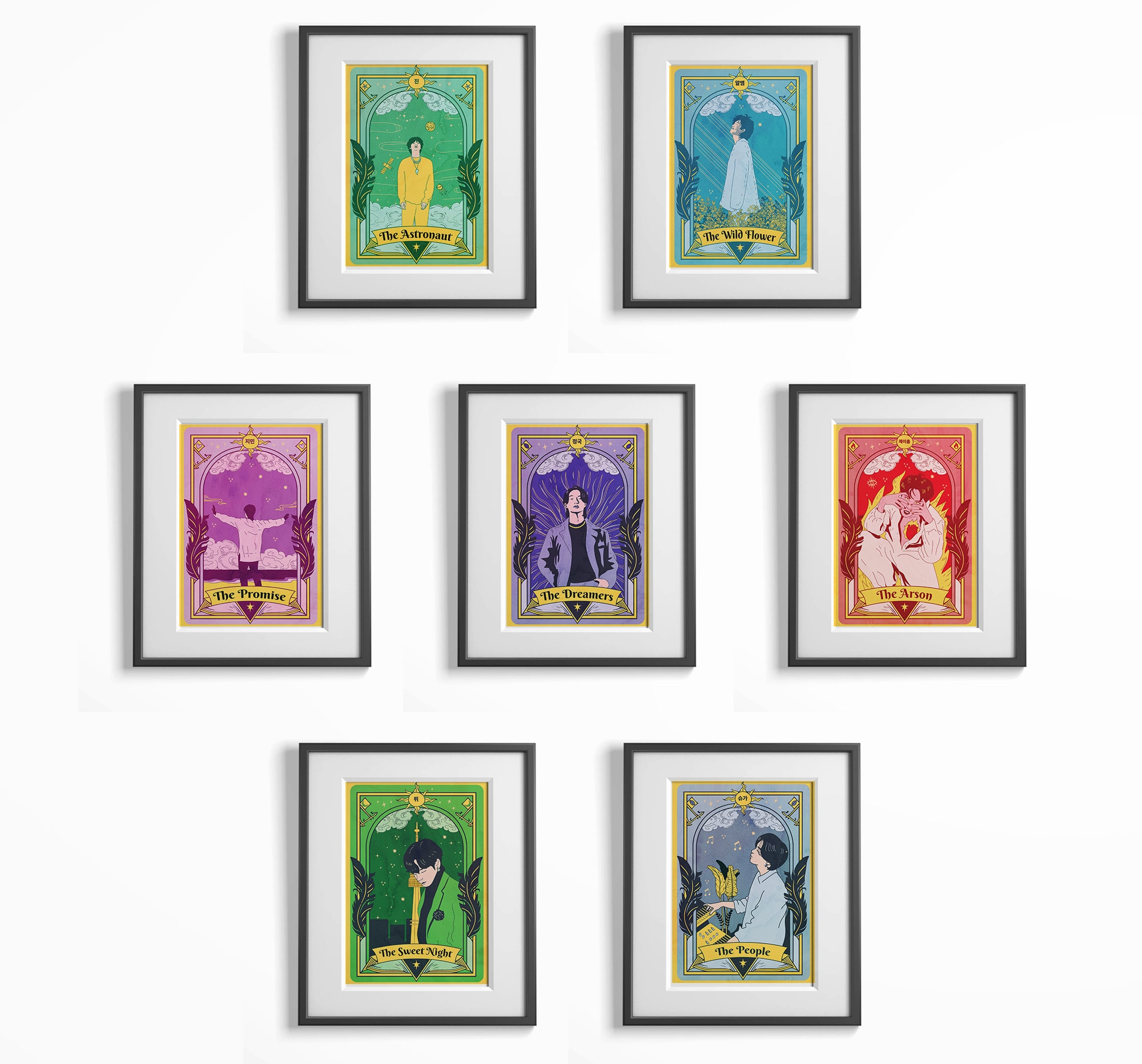 BTS Tarot Inspired Prints Digital Prints | Based on Each Member's