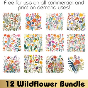 Wildflower Svg, Wildflower svg bundle, Wildflower Png, Wildflower clipart, Wildflower bundle, Wildflower frame, Flower svg, Floral svg bundle