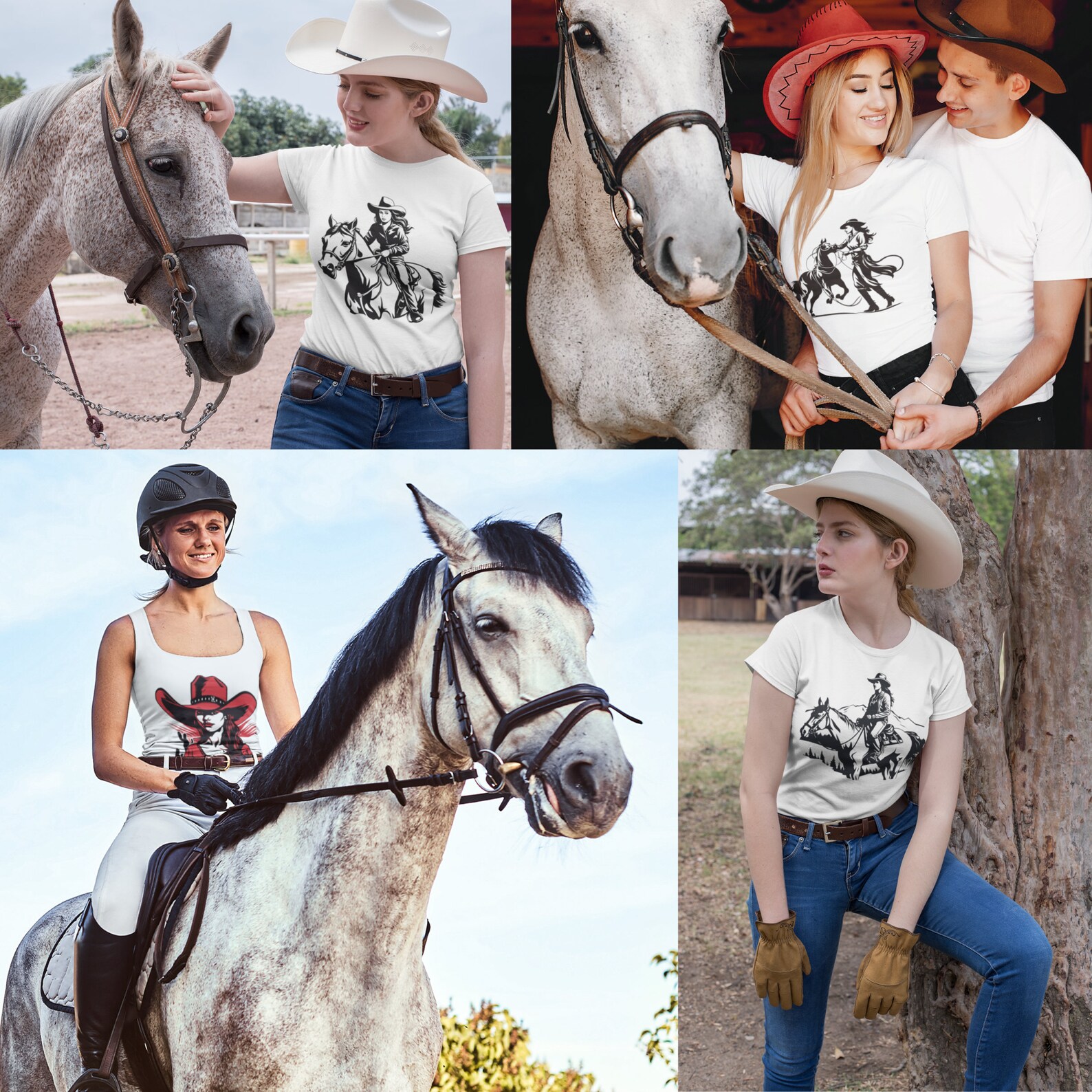 Cowgirl SVG, Cowgirl Svg Bundle, Cowgirl Silhouette, Horse Svg, Horse