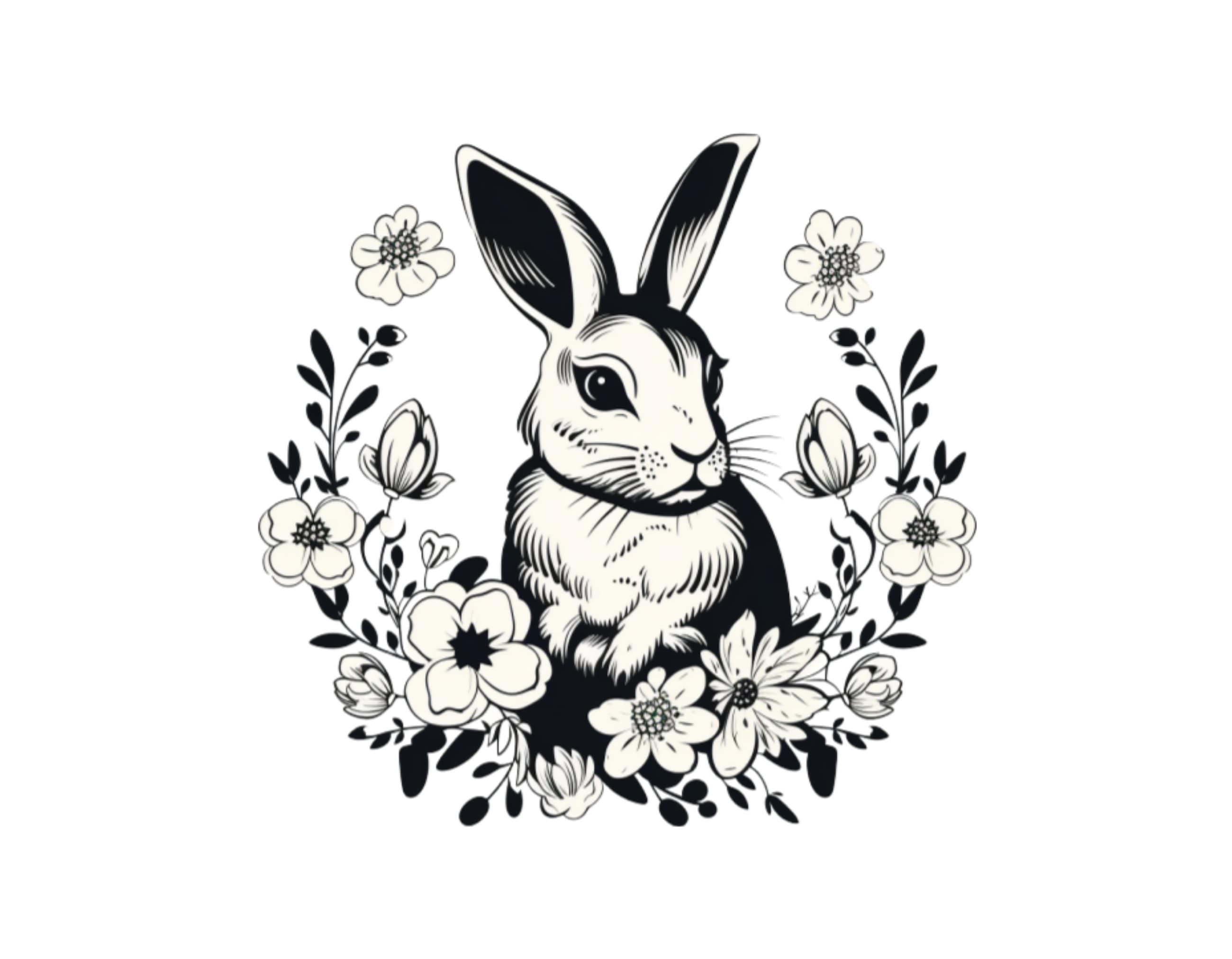 Rabbit Svg, Bunny Svg, SVG Files for Cricut, Rabbit Png, Rabbit Clipart ...