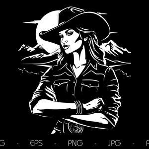 Cowgirl SVG, White cowgirl design, Cowgirl silhouette, Horse svg, Horse riding svg, Horse head svg, Horse girl svg,Country girl svg, Cowgirl