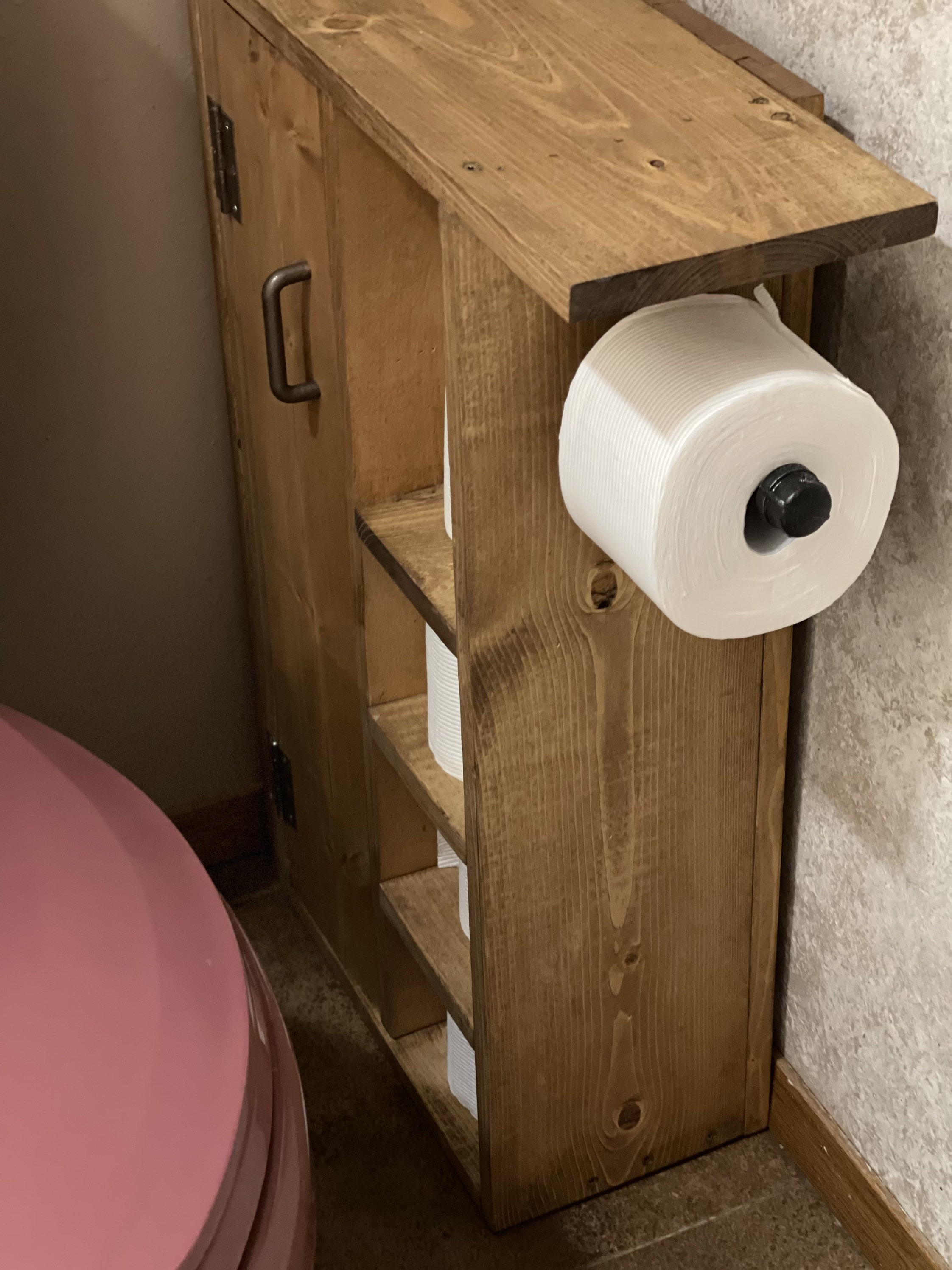 Standing Toilet Paper Cabinet Primitive Storage , Toilet Paper Holder , Toilet  Paper Storage , Toilet Paper Stand 