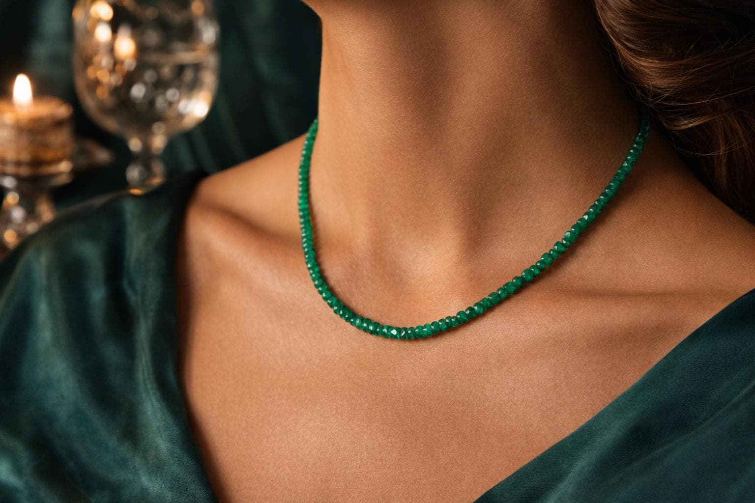 Emerald necklace - Etsy 日本