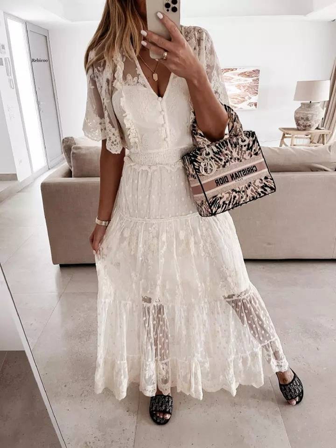 Boho Summer Dress Boho Elegant Chic Wedding Holiday Etsy