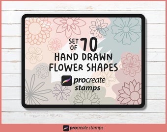 70 Flower Procreate Stamps: Floral Pattern Brushset (Digital Download)