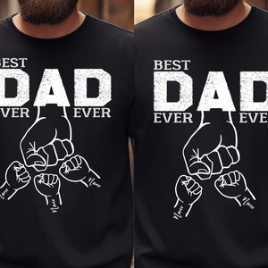Mãos personalizadas de pai e criança, Melhor pai de todos os tempos SVG, Dia dos Pais Svg, Fist Bump Set Svg, Baby Toddler Kid Dad Fist Bump, Download digital