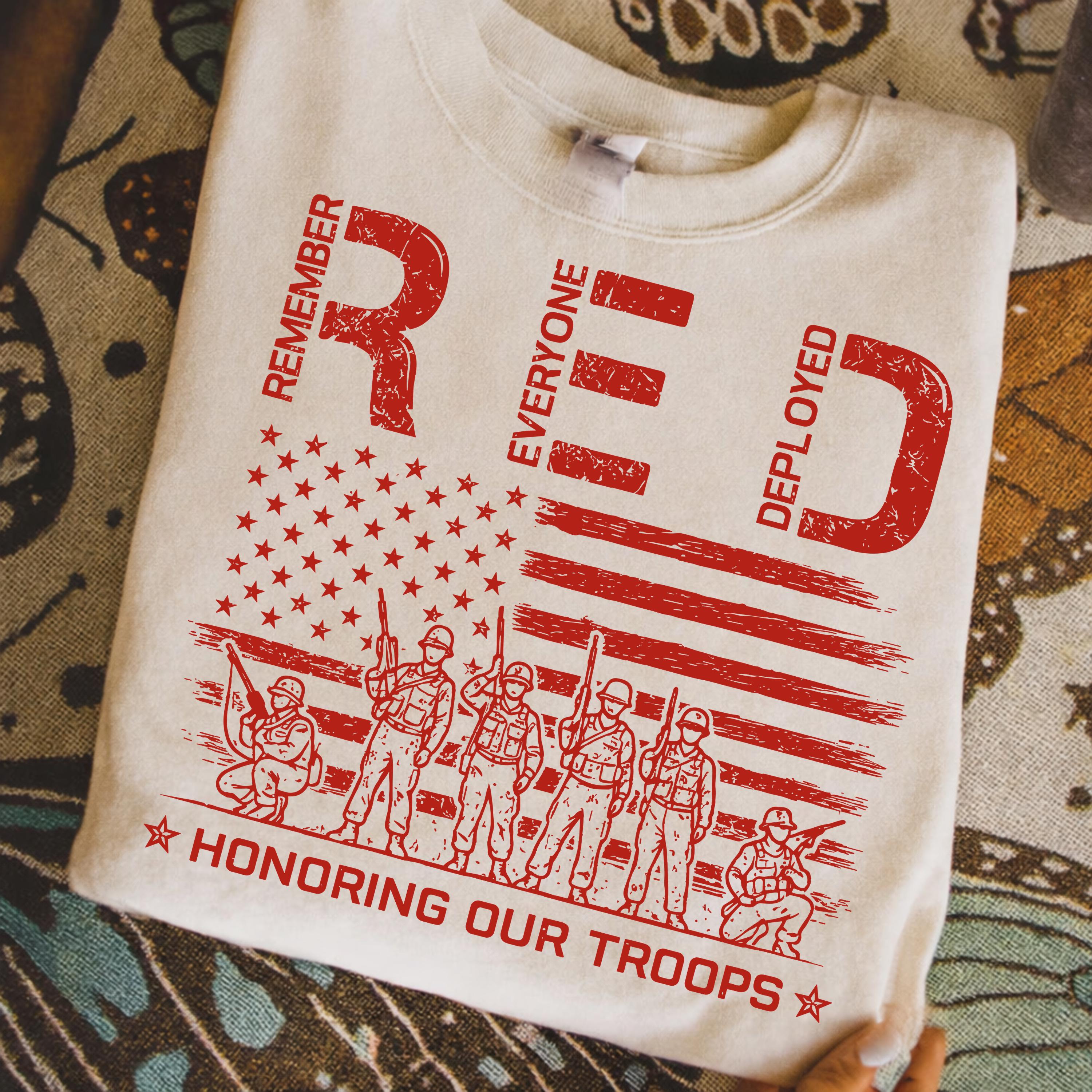 Red Week Army Red Friday Remember Everyone Deployed PNG, on Friday We Wear Red Shirt ...