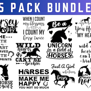 Horse SVG Bundle: Floral, Girl, Mom Designs (Cut File)