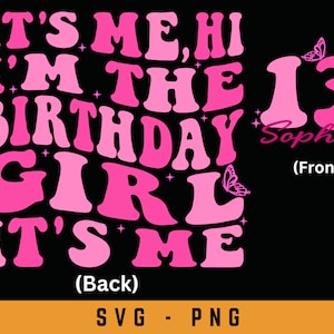 Es ist mir Hallo, ich bin der Geburtstag, es bin ich SVG, benutzerdefinierte Geburtstagsstecker, Geburtstagsparty-Svg, 13