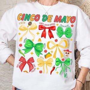 Coquette Cinco De Mayo Png, Mexico Celebration Festival Png, Noeud Margaritas Png, T-shirt Mexicain Fiesta Party, Sublimation Design