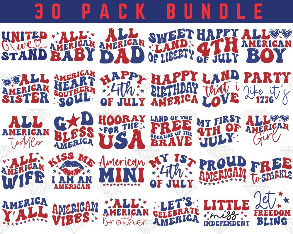 Independence Day Svg, Groovy 4Th Of July Svg Bundle, Fourth Of July Quotes, Retro America Vibes Shirt, Patriotic Svg, Wavy Text