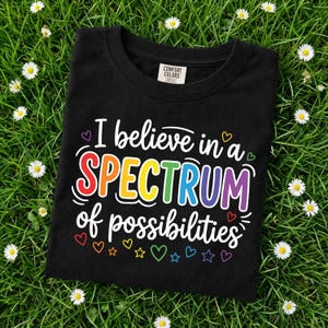 Jag tror på ett spektrum av möjligheter PNG, autismacceptans PNG, specialpedagog, inkluderande medvetenhet, SPED-lärare, digital design
