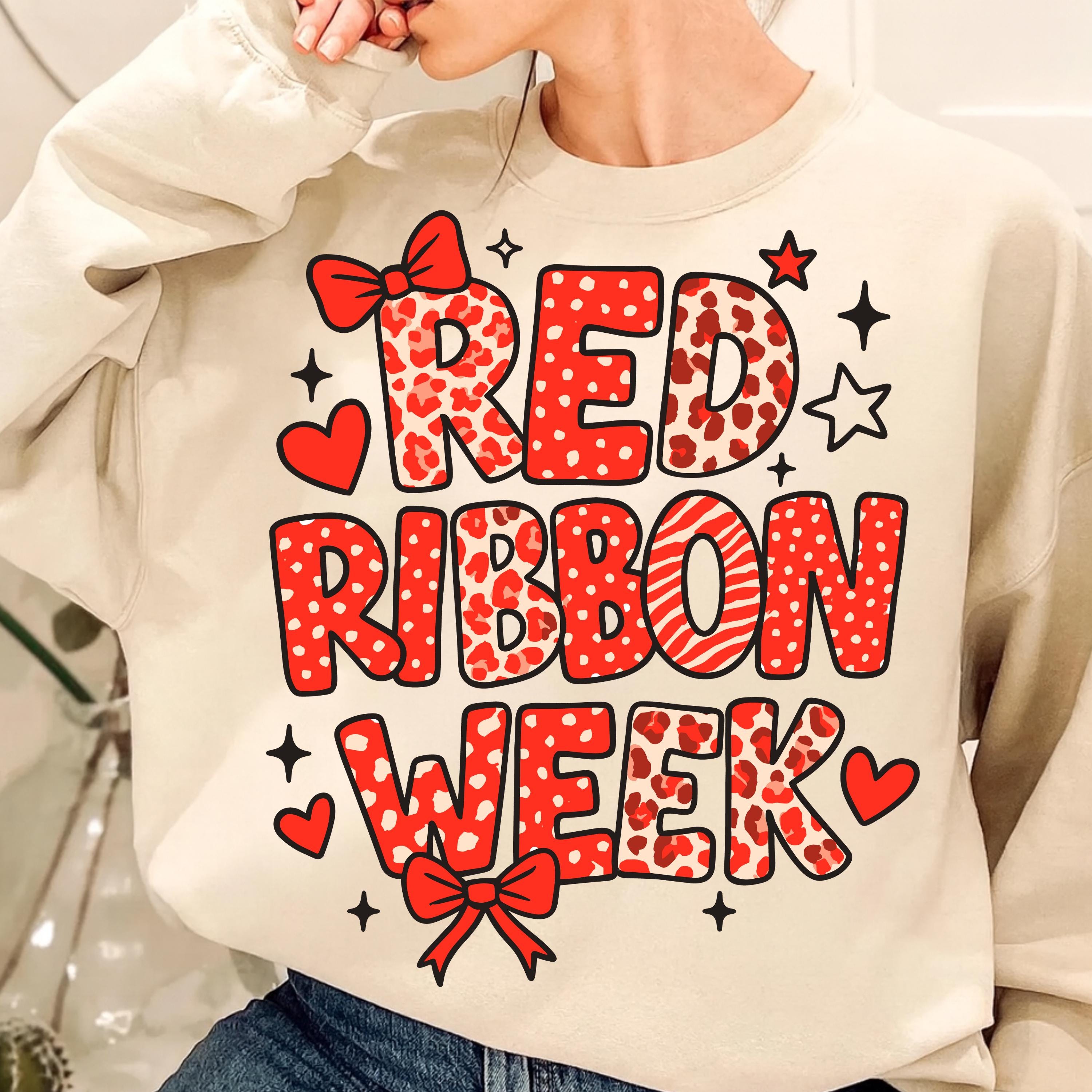 Red Ribbon Week PNG Bundle, Red Ribbon Week Awareness Png, Say No to ...