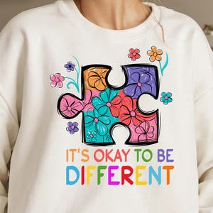 Autisme png, Boho Autism Awareness PNG, Its Okay To Be Different, Autism Awareness Month png, Autism Mom png, puzzelstukjes, digitale download