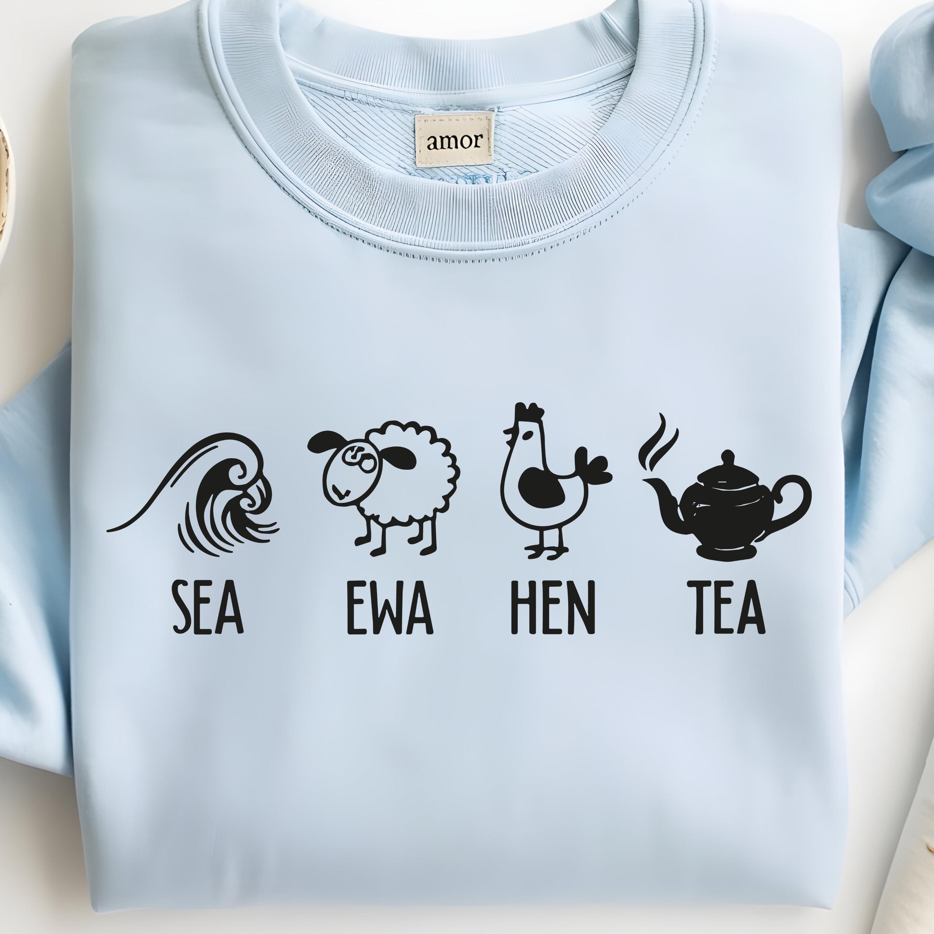 Sea Ewe Hen Tea PNG: Sarcastic Pun Sublimation Design - Etsy
