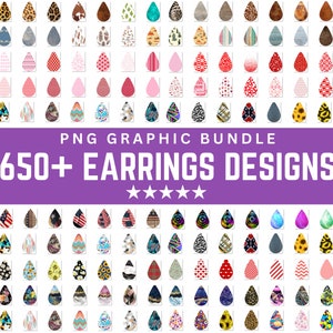 650 Teardrop Ohrringe PNG Bundle, Bunte Ohrring, Stoff Ohrringe, Western Ohrringe, Rotes Herz Ohrringe, Liebe Ohrringe, Ostern Ohrringe
