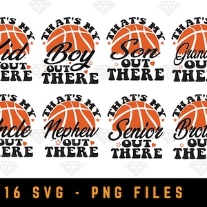 Basketball Familie SVG Bundle, das ist mein Enkel da draußen, Basketball Schwester Geschenk, mein Sohn Basketball Spieler, Oma, geschnitten Datei Download