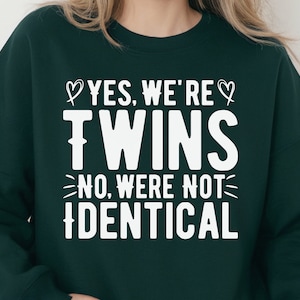 Ja, we zijn een tweeling Nee, we zijn niet identiek Svg, grappige tweeling Svg, nationale broers en zussen dag, broers en zussen Png, grappige familie Svg, digitale download