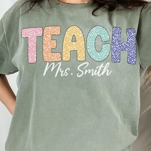 Back to School Teacher PNG, Custom Teacher Name Png, Sublimation Design, School Occupation Png, Teacher Appreciation Png, New Teacher Gift