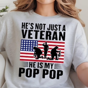 Veteranendag, trotse veteraan png, hij is niet alleen een veteraan, hij is mijn pop, veteraan opa SVG, cadeau voor veteraan, digitale download