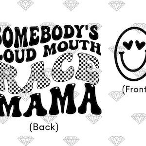 Luide Mond Race Mama Vrouw Png, Racing Mom Svg, Race Vrouw Grappige Sport Quote Sublimatie Cut Bestand Digitale Download