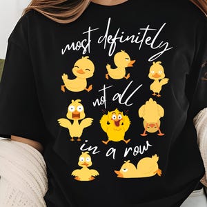 Patos graciosos PNG, diseño de sublimación, diseño de salud mental, sarcástico "No todos en fila", PNG de moda, diseño de camiseta, descarga instantánea