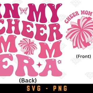 In My Cheer Mom Era Svg Png, Cheer Mom Era Svg, Cheer Mom Era Camicia, Cheerleader Svg, Cheerleader Svg, Taglia Download File