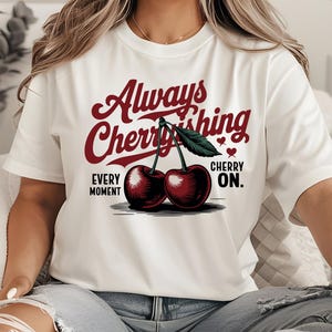 Gráfico de cereza retro: Diseño veraniego de moda (descarga digital PNG)