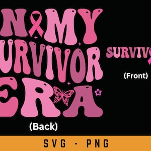 私のサバイバー時代 SVG、乳がん啓発シャツ、乳がん戦士 SVG、乳がん啓発月間、カットファイルのダウンロード