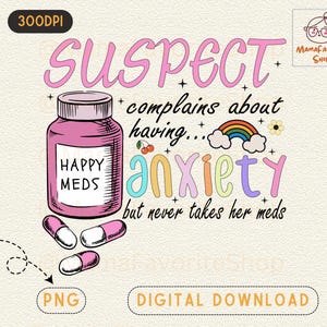 Anxiété png, suspect se plaint d'être anxieux mais ne prend jamais ses médicaments png suspect, png tendance, preppy téléchargement numérique