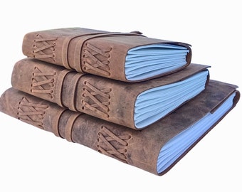Personalised gift - Handmade Leather Journal diary, A4, A5, A6, A7 Notebook, Travel Journal, Vintage Journal