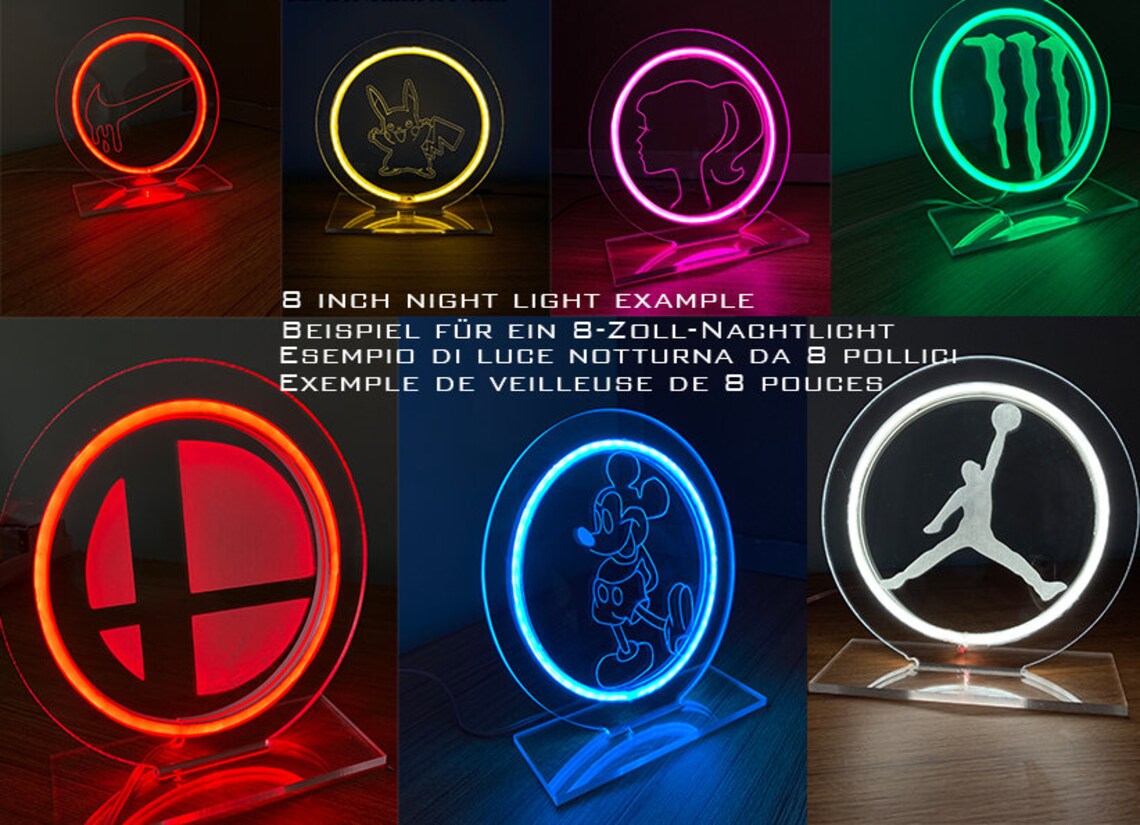 Animated Chracter Neon Sign Neon Light Gift Custom Neon Etsy